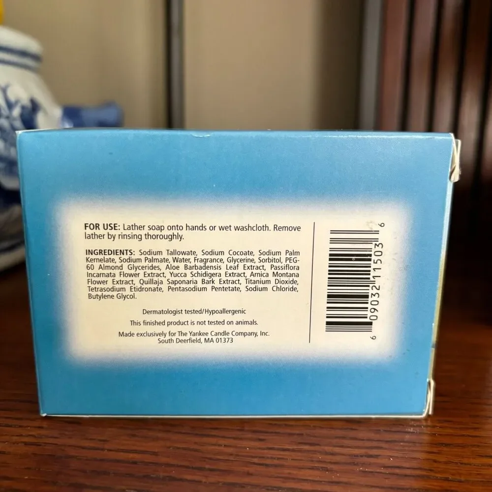 Rare Vintage New YANKEE CANDLE Soap Bar Clean Cotton 3.7 oz